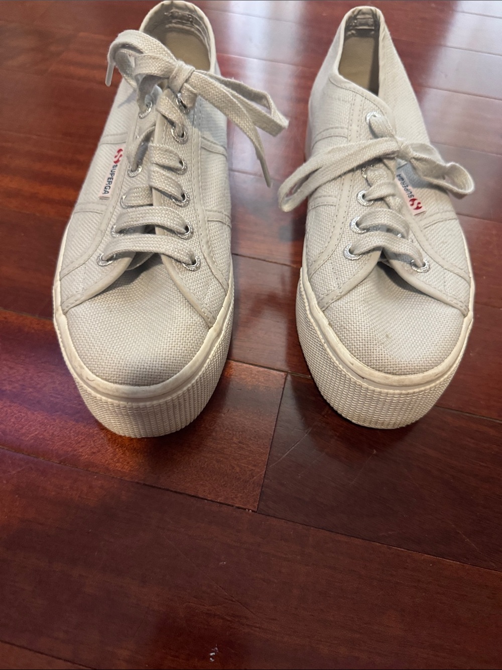Superga Women’s Platform Canvas Sneakers in Baby Blue 37.5/7.5